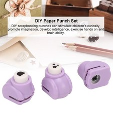 3-teiliges Bastel-Locher-Formen-Set Papierstanzer Katzenkopf Blütenblatt