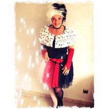 Cruella De Vil Damen Kostüm 101 Dalmatiner  36-42 Karnevalskostüm Edel