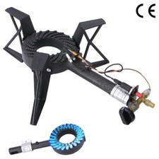 Gaskocher Gasbrenner Hockerkocher Piezozündung 3 Bein 6,5KW Gusseisen Stahl