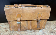 Alte Leder Aktentasche Schultasche Rindsleder Vintage ca. 30x40 cm