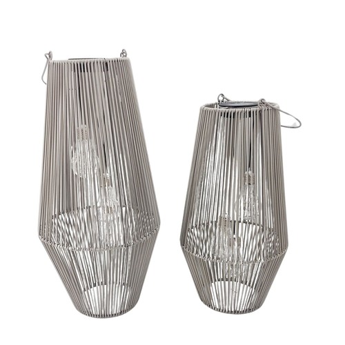 Led solar laternen - laternen,, grau,
