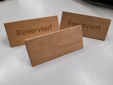 3 Stück Reserviert-Schilder