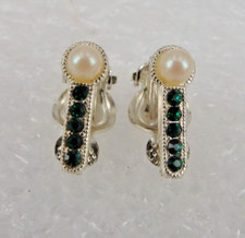 Neugablonz Dieter Knobloch: Paar kleine Ohrclips  im Stil 1920er Jahre (117183)