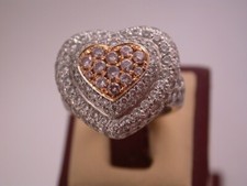 edler Brillantring ca. 2,86 Carat Weißgold 750 mit Pink Diamonds