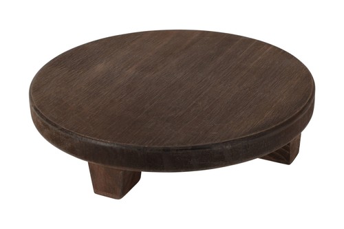 Holz blumenteller braun 32 - blumenteller,