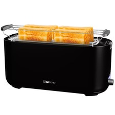 Clatronic 4 Scheiben-Langschlitztoaster TA 3802 schwarz, Cool-Touch-Gehäuse
