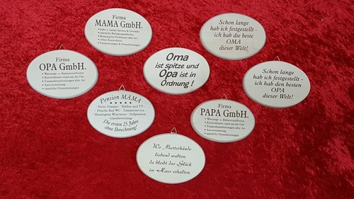 Spruchschild oval holz - spruchschild,
