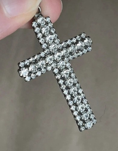 Kreuz anhänger mit strass - kreuz,