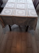 tischdecke: handarbeit ,damaststoff mit 7 passenden Servietten aus damast