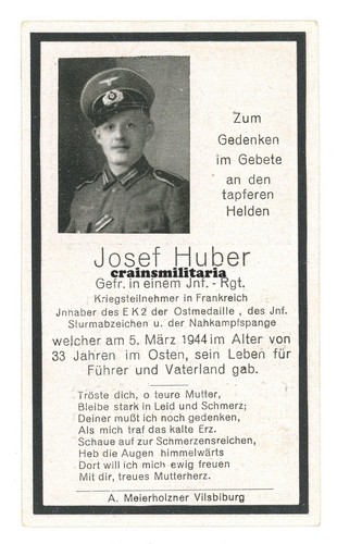 Orig sterbebild jd jäger - orig., 5.jd