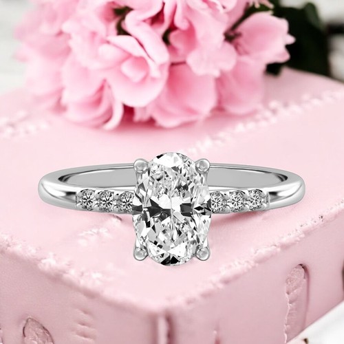 Ovalschliff diamant ring 14k - ovalschliff,