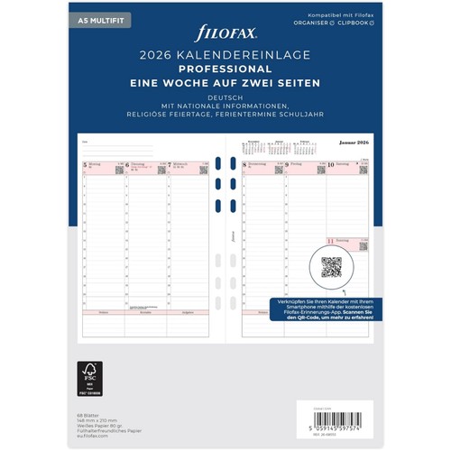 Kalender prof woche - woche, 2