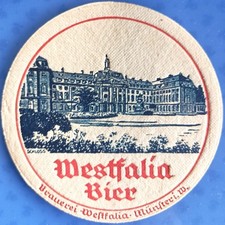 Alter Bierdeckel VK Westfalia Bier Münster um 1932 seltene Rückseite (4)