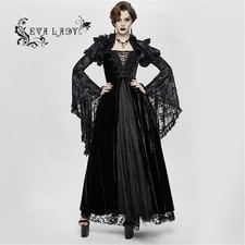 Women's Gothic Long Dress Retro Victorian Gorgeous Court Evening Party Dress