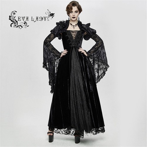 Women gothic long dress - women's,