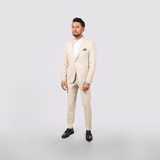 Slim Fit Herrenanzug in Beige