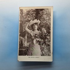 Madge Lessing Postkarte um 1910 Echtfoto Schere Schnipsel Blume edwardianische Schauspielerin