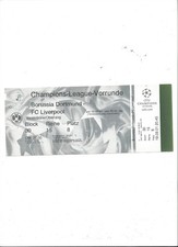 BORUSSIA DORTMUND - FC LIVERPOOL Saison 2001/2002 Champions League Sammlerticket