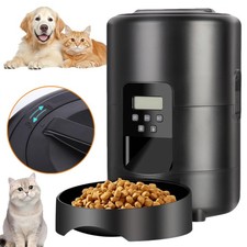 Katze Futterautomat Katzenfutter Automat mit LED-Anzeige Futterspender für Hunde
