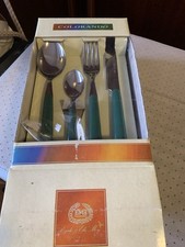 EME Italy Besteck-Set 24 Teile Edelstahl Kunststoff-Griff Grün paßt zu Dibbern