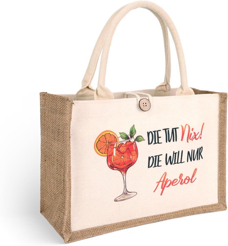 Cocktail geschenk jutetasche - cocktail,