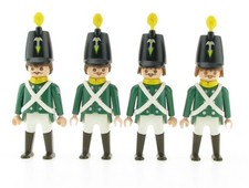 4x PLAYMOBIL Grünrock Garde Soldat Figur 3859 Piraten Gefängnis Wache