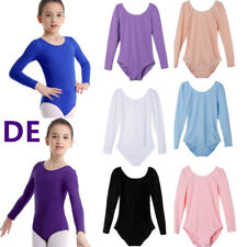 DE Kinder Mädchen Tanz Trikot Ballettkleidung Langarm Gymnastikanzug Turnanzug 