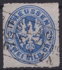 =Preussen Mi.Nr.17 a gest. (Ra3 Breslau Post-Exped. No) tief geprüft Wasels BPP=