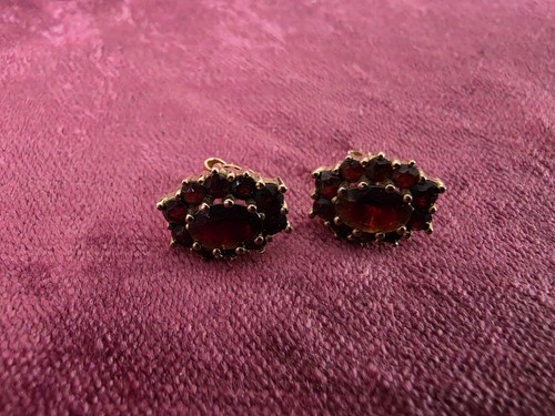 Granat ohrstecker gold - ohrstecker, 333