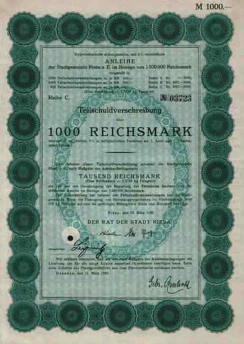 Riesa stadt 1926 feingold - 1926,