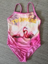 Kinder  Badeanzug  Schwimmanzug Gr. 98/104   TROPICAL-Flamingos