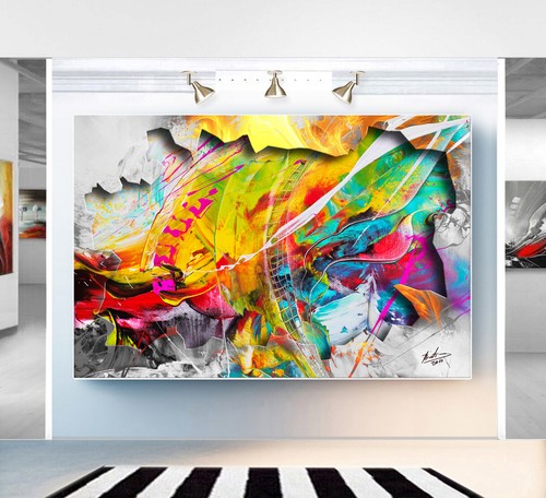 Leinwand bild abstrakt bunt - leinwand,