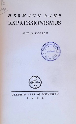 Expressionismus bahr - expressionismus.,
