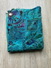 Schönes Tuch Wanbehang Goa Indien Türkis mit Spiegeln