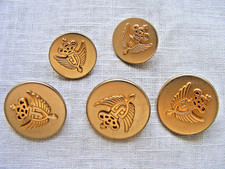 ca 2,5 cm 5 Stück Knopf Sammlung Set Knöpfe Hemd gold groß Uniform Steg maritim