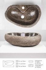 Aufsatz-Waschbecken Flussstein