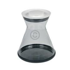 Glaskanne mit Gummifuß Deckel