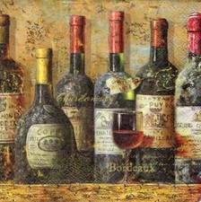 3 Servietten ~ Alter Wein, Weinkeller, Weinsammlung, BEST WINES ~ 33x33