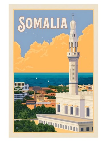 Somalia reiseplakat vintage - somalia,