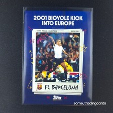 Topps Focus FC Barcelona 2023/24 2001: Bicycle kick into Europe Moments in Time