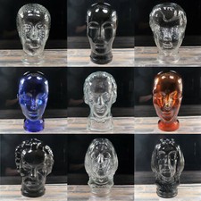 Glaskopf Perückenkopf Hutablage Kopfhörer Ständer Büste Glass Head 60er 70er RAR