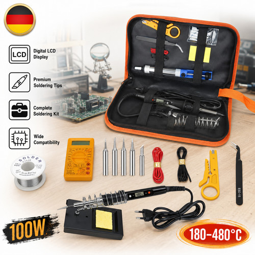 100w digital lötkolben set - 100w,