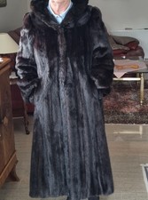 Nerzmantel schwarz Black