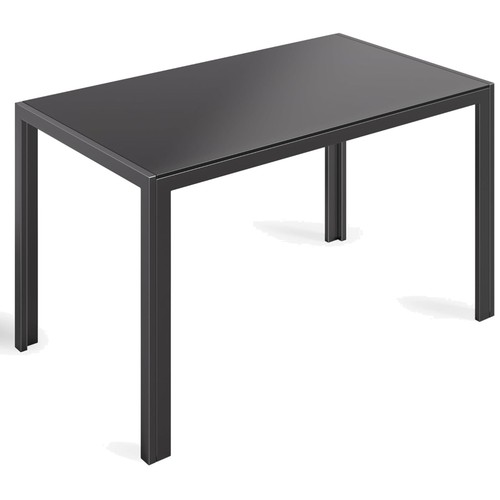 Esstisch glas 120x70cm - glas, schwarz
