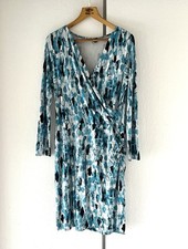 Nanso, Kleid, Größe: XL, Blau/Pink, Viskose/Elasthan, Blumen, Damen #xVi