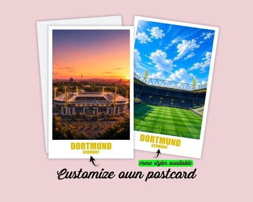 Dortmund stadion postkarte - stadion,