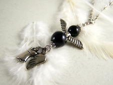 Schwarzer Schutzengel für das Auto Talisman Rückspiegel Glücksbringer Geschenk