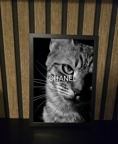 Chanel katze bild mit rahmen - mit,