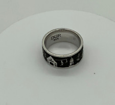 DUR- Schmuck Ring Stadt Flensburg 925er Silber rhodiniert mit Lavasand