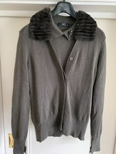 NICE CONNECTION Damen Twin Set Shirt + Jacke khaki  Gr. 40 Wolle Kaschmir